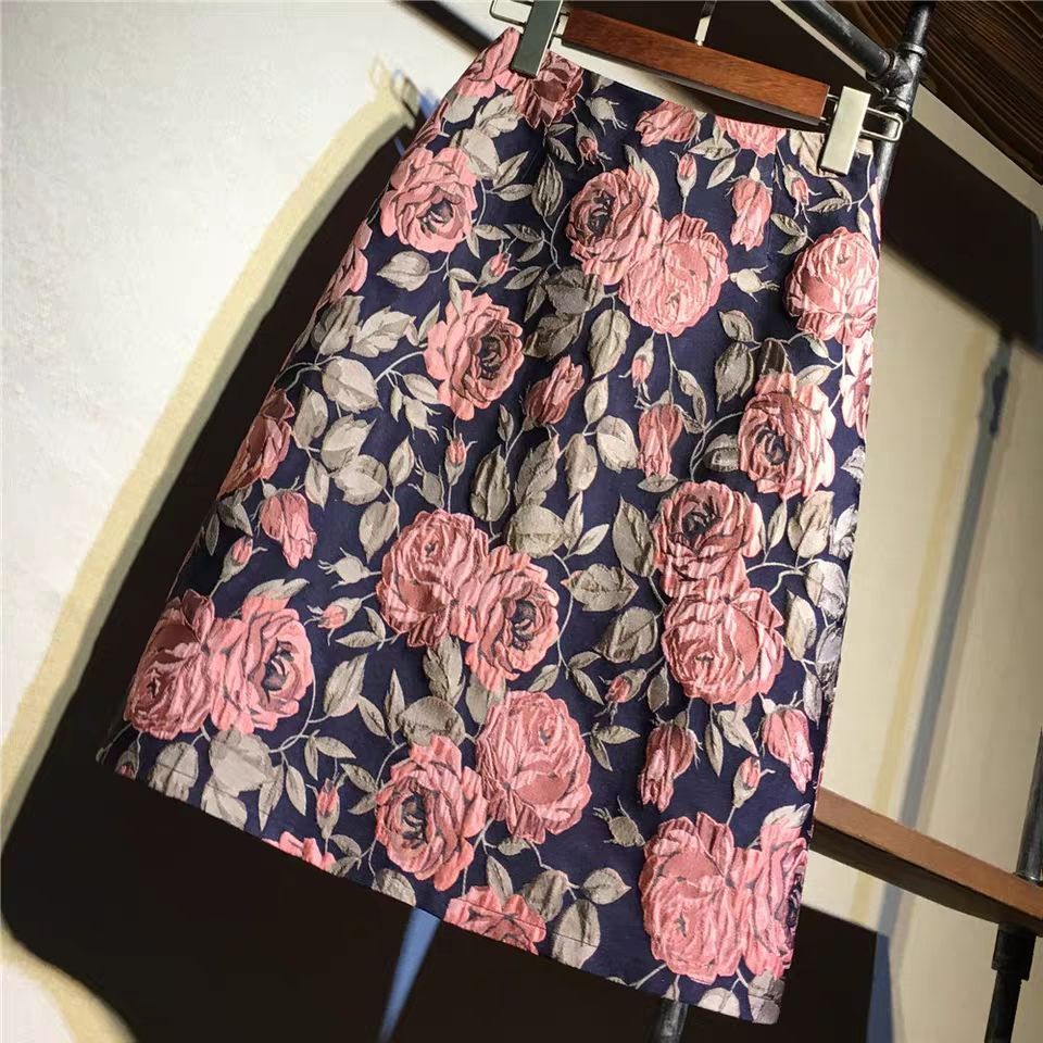 Women 2022 Spring Summer New Fashion Thin Overskirts Female High Waist Printed Skirts Ladies Slim Package Hip Skirts U74